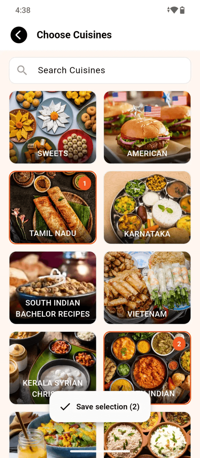 50+ Global Cuisines